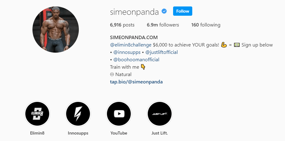 Top Fitness Influencer - Simeon Panda