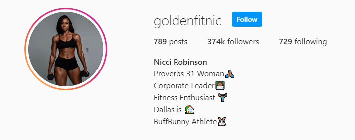 Top Fitness Influencer - Nicci Robinson