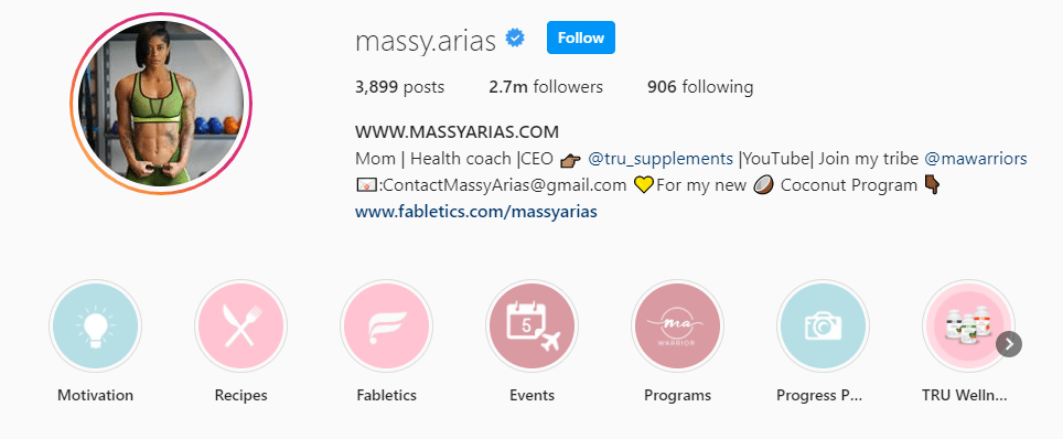 Top Fitness Influencer - Massy Arias