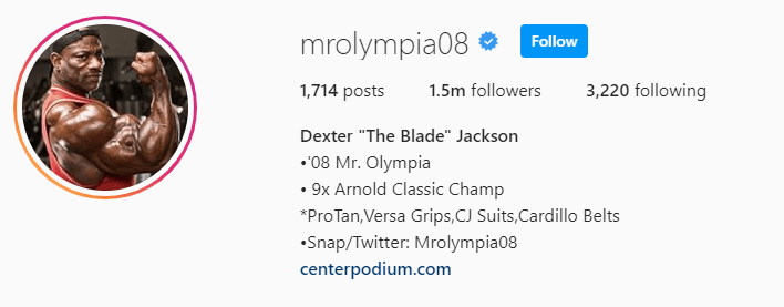 Top Fitness Influencer - Dexter Jackson