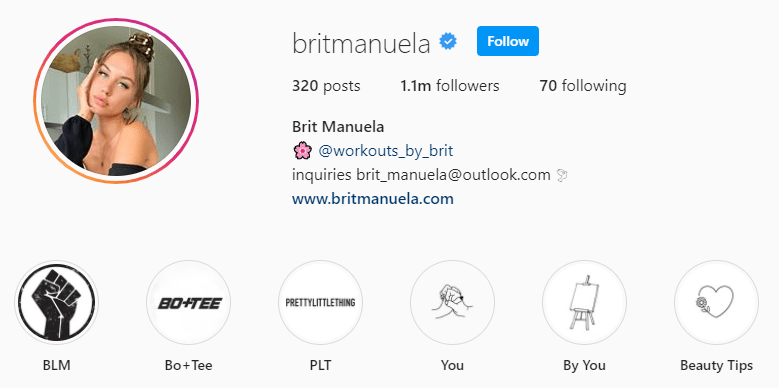 Top Fitness Influencer - Brit Manuel