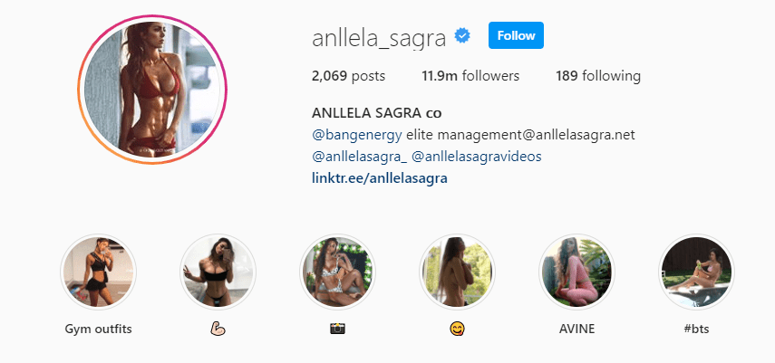 Top Fitness Influencer - Anllela Sagra