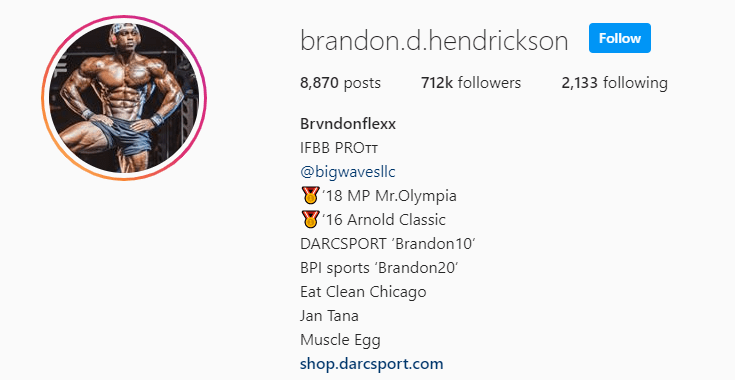 Top Fitness Influencer - Brandon D Hendrickson