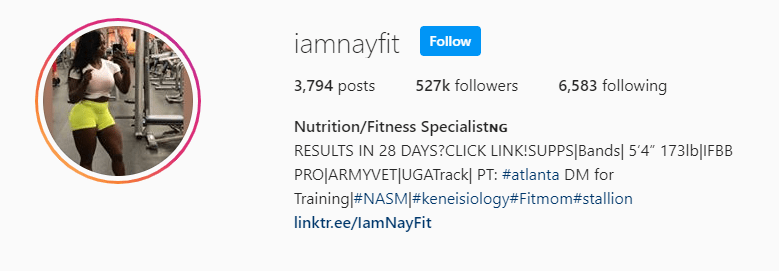 Top Fitness Influencer - Nay