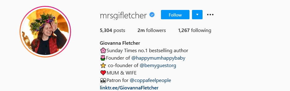 image 12 Top Mom Influencers - Giovanna Fletcher