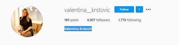 image 135 Top Nano Influencers - Valentina Krstovic