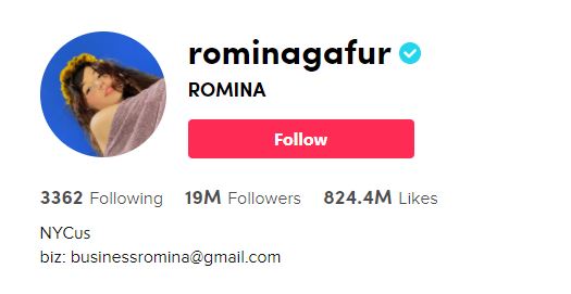 28. Romina Top TikTok Influencers, TikTok Stars, and Tiktokers